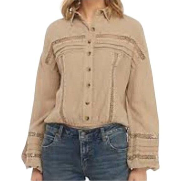 Free People Summer Stars Button Down Shirt Sz XS - Picture 2 of 15